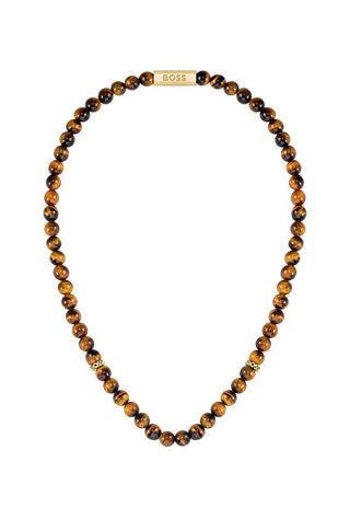 Hugo Boss Collar con cuentas de Ojo de Tigre 1580663 