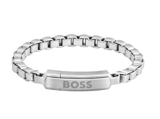 Hugo Boss Bracciale Uomo Senza Tempo In Acciaio Devon 1580596 - Lunghezza: 19 Cm