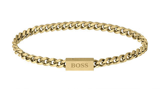 Hugo boss Timeless gold-plated Chain for Him Bracciale 1580172 - Length: 19 cm