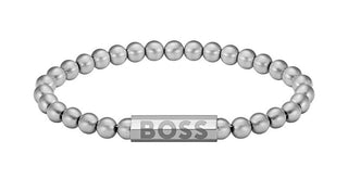 Hugo Boss Bracciale In Acciaio Con Perline Sphere 1580658 - Lunghezza: 19 Cm