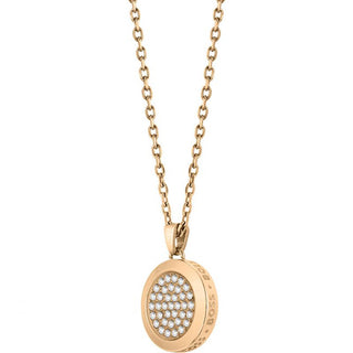 Hugo Boss Collana Di Cristallo Con Medaglione In Bronzo Abbagliante 1580383