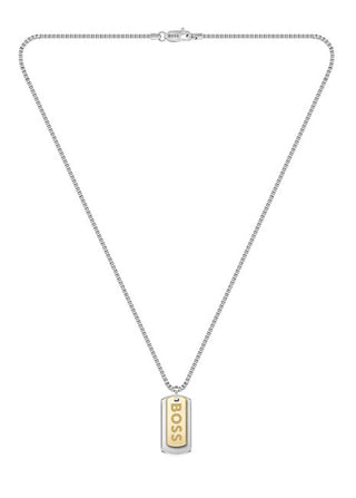 Hugo Boss Collana Bicolore Da Uomo Con Distintivo Militare Devon 1580576