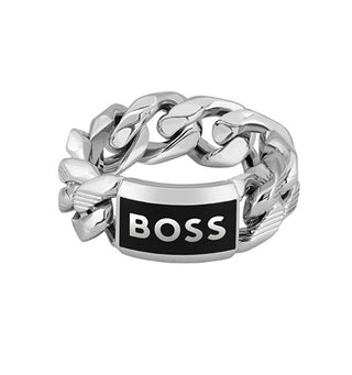 Hugo Boss Anello Da Uomo In Acciaio Kassy Emblem 1580681 - Circuito: 64 Mm