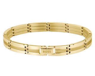 Hugo boss Gold-plated steel Bracciale da uomo Brooks 1580805