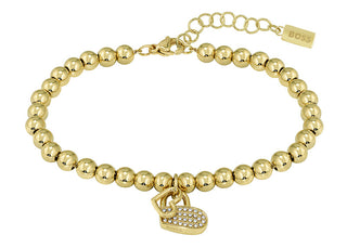 Hugo boss Charming gold-plated Bracciale with crystals Beads 1580287