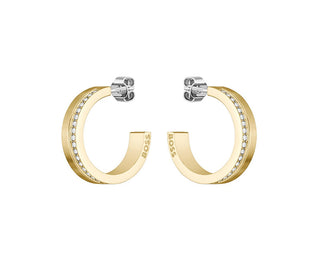 Hugo Boss Orecchini A Cerchio Placcati In Oro 1580522