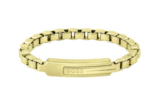 Hugo Boss Bracciale Placcato Oro Decent Orlado 1580357 - Lunghezza: 17,5 Cm