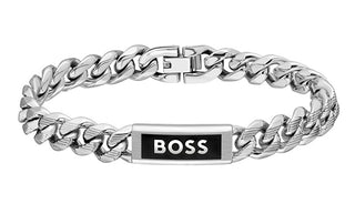 Hugo Boss Men's Bracelet in Steel Kassy Emblem 1580679 - Length: 17.5 Cm 