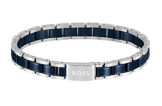 Hugo Boss Elegante Bracciale Bicolore Da Uomo Metal Links Essentials 1580664