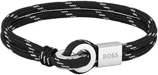 Hugo Boss Elegante Bracciale In Tessuto Sport 1580469 - Lunghezza: 17,5 Cm