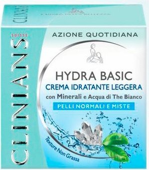 Clinians Hydra Basic - Crema Idratante Leggera Con Minerali E Acqua Vegetale Di The Bianco 50 Ml