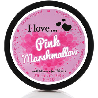 I Love Återfuktande kroppssmör med rosa marshmallows 200ml