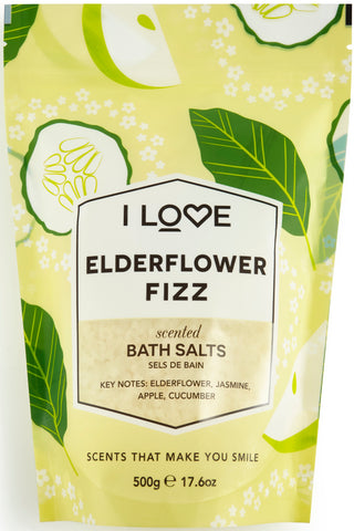 I Love, Colección Signature, Sal de baño de flor de saúco espumosa, 500 g