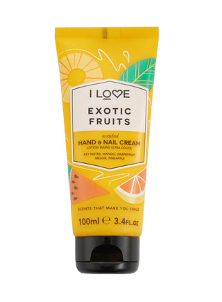 I Love, Signature Collection, Moisturizing, Hand & Nail Cream, Exotic Fruit, 100 ml