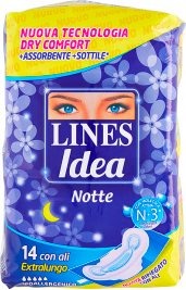 Lines Idea Notte Con Ali Extralungo 14 Assorbeti Ripiegati