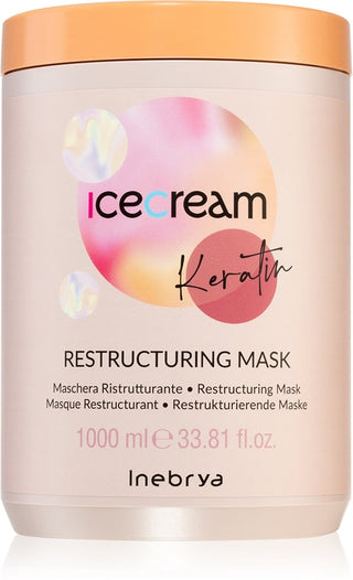 Inebrya Ice cream Keratin Maschera ristrutturante 1000 ml