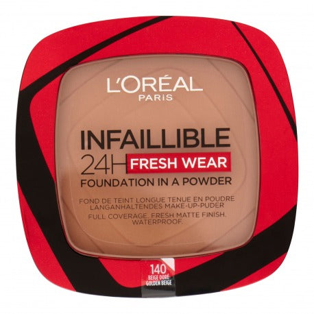 L´Oréal Paris Infaillible 24H Fresh Wear - Fond de teint poudre Infallible Compat.140 Golden Beige