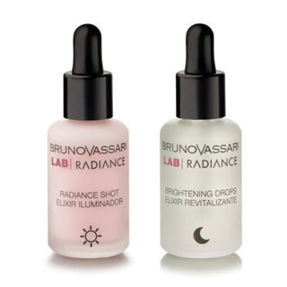 Brillo instantáneo Beauty Colocar Bruno Vassari: Lab Radiance Sérum Facial Antiedad de Noche 30 ml + Lab Radiance Sérum Facial Iluminador de Día 30 ml