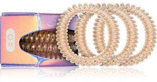 Invisibobble Tenké prémiové gumičky do vlasů Bronze Me Pretty, 3 kusy