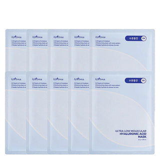 Isntree Set Di Maschere Idratanti In Tessuto Acido Ialuronico A Bassissimo Peso Molecolare 10 X 25 G