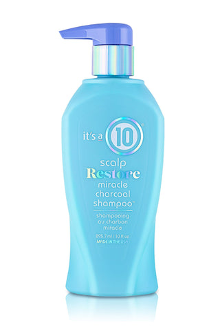 It's a 10 Scalp Restore Miracle Charcoal Hair Shampoo Removes Excess Oil and Product Buildup 10 oz