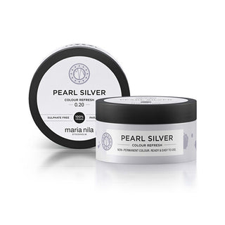 Maria Nila Maschera Nutriente Delicata Senza Pigmenti Colorati Permanenti 0.20 Pearl Silver (Color Refresh Mask) - Volume: 100 Ml
