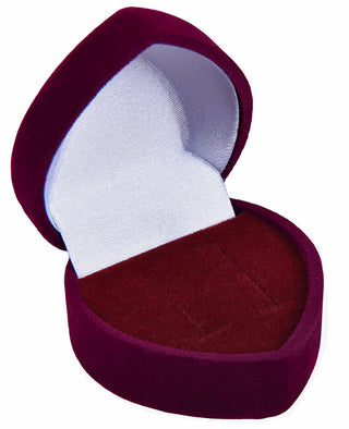 Jk Box Scatola Regalo Bordeaux Per Orecchini Cuore F-75 / Na / A10
