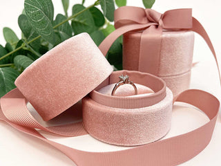 Jk Box Scatola Regalo Con Anello Con Nastro Rosa Ltr-3/P/A5