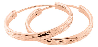 Jvd Orecchini Placcati Oro Rosa Cerchi Svle0205Xd5Ro - Diametro: 5 Cm