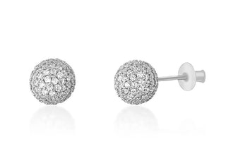 Jvd Orecchini A Bottone In Argento Scintillante Svle1095Xh2Bi00