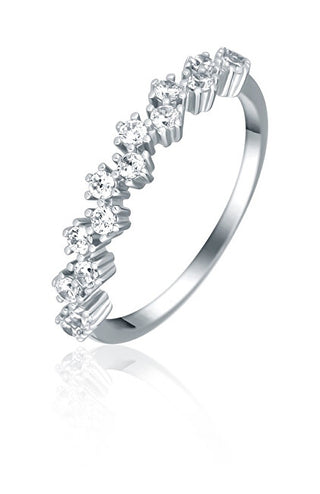 Jvd Anello In Argento Scintillante Con Zirconi Svlr1025Xh2Bi - Circuito: 60 Mm