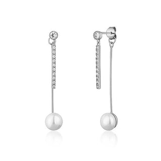 Jvd Eleganti Orecchini In Argento 2 In 1 Con Zirconi Svle1585Xd2P100