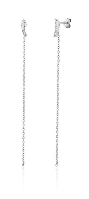 Jvd Orecchini Lunghi In Argento 2 In 1 Con Zirconi Svle1849X75Bi00