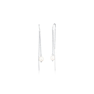 Jvd Orecchini Lunghi In Argento Con Perla Di Fiume Svle1860X75P100