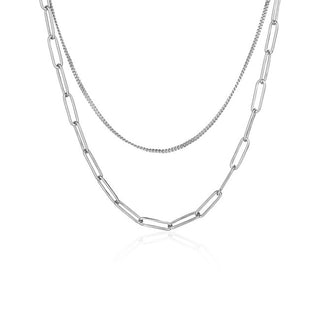 Jvd Collana Doppia In Argento Svln0726Sh20045