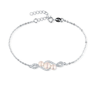 Jvd Elegante Bracciale Con Zirconi E Perla Svlb0401Xd2P118