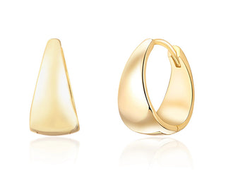 Jvd Eleganti Orecchini A Cerchio Placcati In Oro Svle1134Xh2Go00