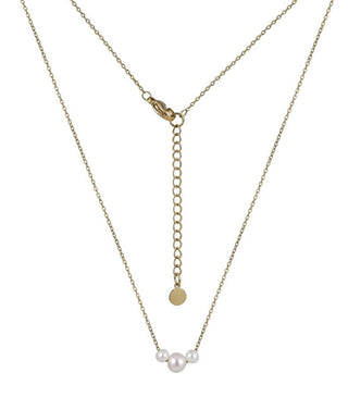 Jvd Elegante Collana Placcata Oro Con Perle Vere Sssn0006Xi9Gp45