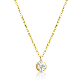 Jvd Elegante Collana Placcata Oro Con Zircone Sssn0063Xg1Go45