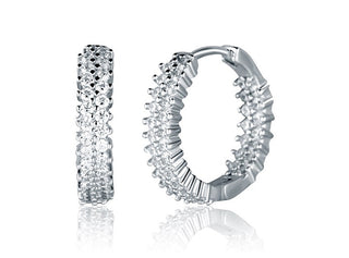 Jvd Eleganti Orecchini A Cerchio In Argento Con Zirconi Svle2638X61Bi00