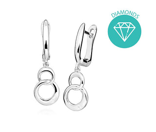 Jvd Eleganti Orecchini In Argento Con Diamante Svle0502Sh8Bi00
