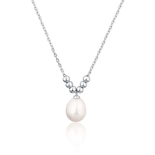 Jvd Elegante Collana In Argento Con Vera Perla Svln0351Xd2P145