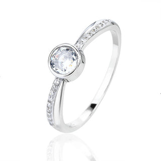 Jvd Elegante Anello In Argento Con Zirconi Svlr1296Xj6Bi - Circuito: 60 Mm