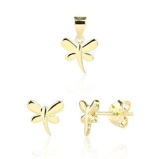 Jvd Giocoso Set Di Gioielli Placcati In Oro Dragonflies Svls0123Sj6Go00 (Pendente, Orecchini)