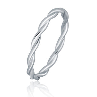 Jvd Délicate bague en argent tressé Svlr1239X6100 - Circonférence : 58 Mm 