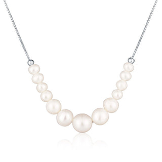 Jvd Collier de luxe en argent avec de vraies perles Svln0547Xd2P145 