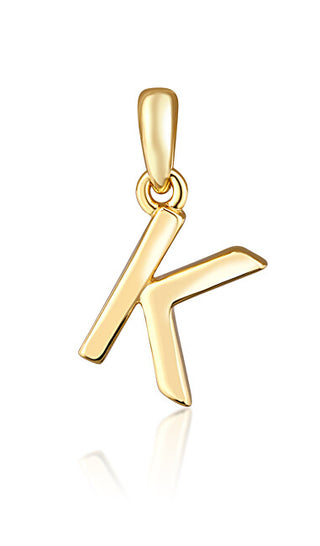 Jvd Ciondolo Minimalista Con Lettera "K" Placcata Oro Svlp0948Xh2Go0K