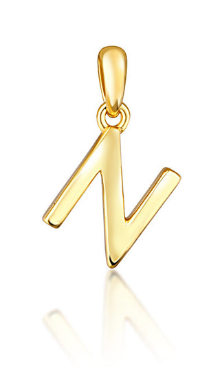 Jvd Ciondolo Minimalista Con Lettera "N" Placcata Oro Svlp0948Xh2Go0N