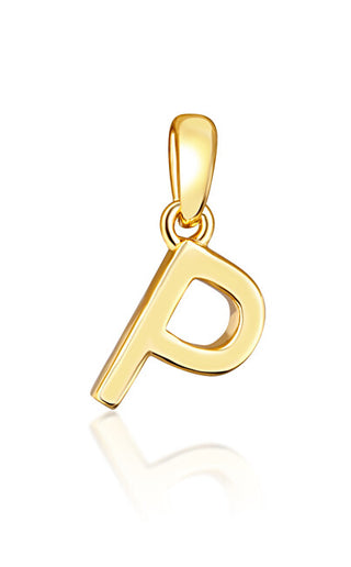 Jvd Minimalist gold-plated letter "P" Ciondolo SVLP0948XH2GO0P