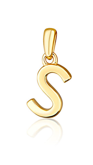 Jvd Ciondolo Minimalista Con Lettera "S" Placcato Oro Svlp0948Xh2Go0S